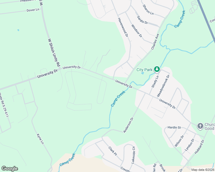 map of restaurants, bars, coffee shops, grocery stores, and more near 2222 University Drive in Lancaster