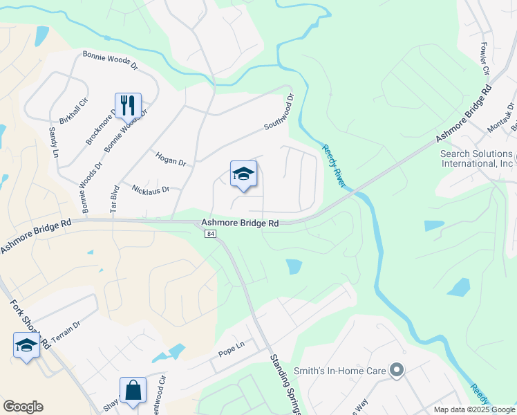 map of restaurants, bars, coffee shops, grocery stores, and more near 101 Sawyer Drive in Greenville