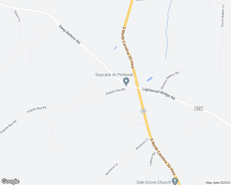 map of restaurants, bars, coffee shops, grocery stores, and more near 1242 Angola Bay Road in Wallace