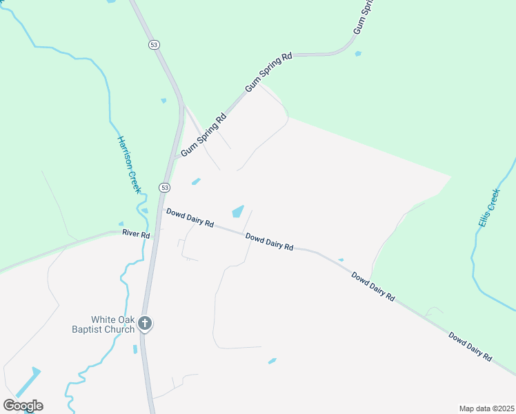 map of restaurants, bars, coffee shops, grocery stores, and more near 303 Dowd Dairy Road in White Oak
