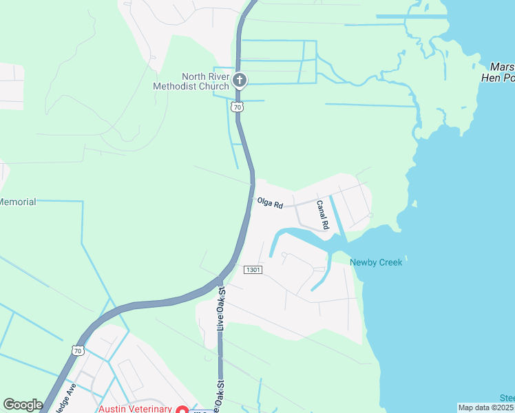 map of restaurants, bars, coffee shops, grocery stores, and more near 2328 U.S. 70 in Beaufort
