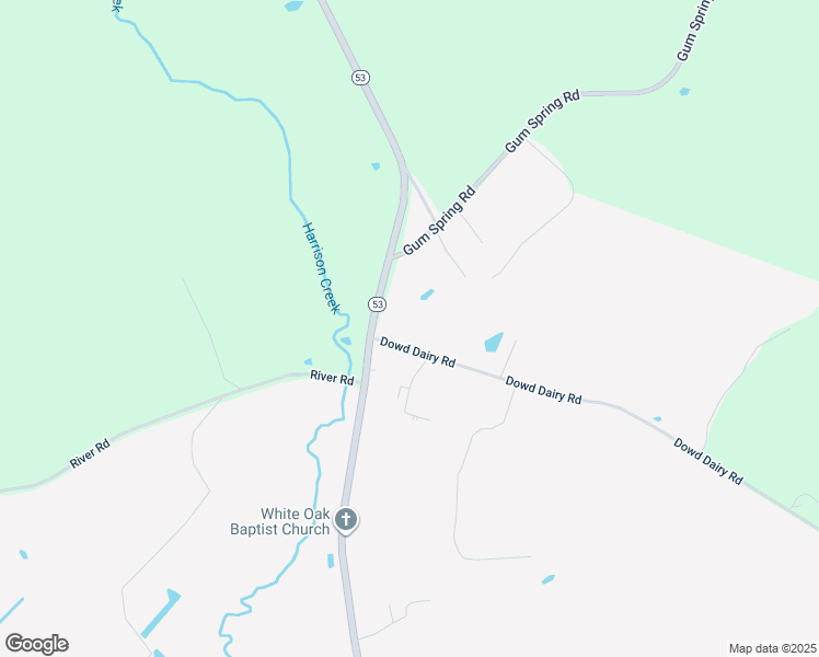 map of restaurants, bars, coffee shops, grocery stores, and more near 73 Dowd Dairy Road in White Oak