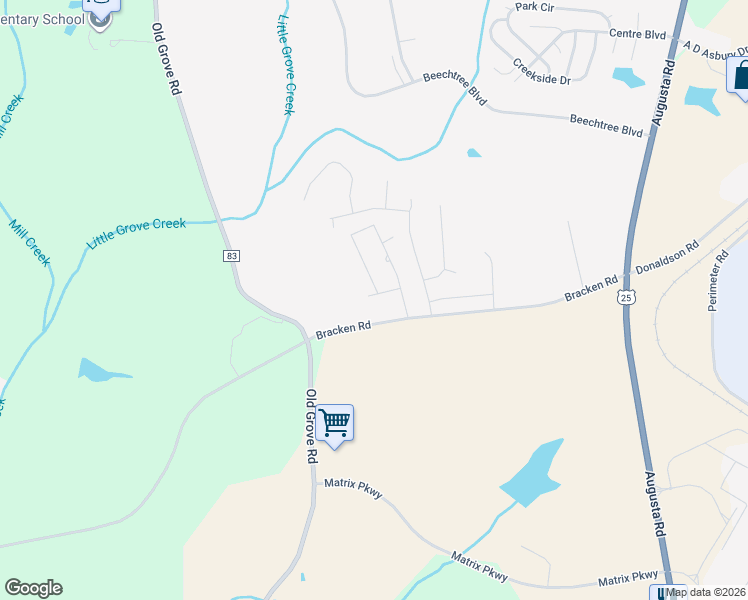 map of restaurants, bars, coffee shops, grocery stores, and more near 85 Ripley Station Road in Piedmont