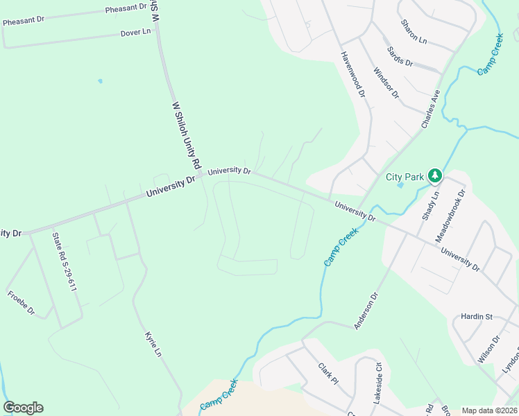 map of restaurants, bars, coffee shops, grocery stores, and more near 1643-1785 University Drive in Lancaster
