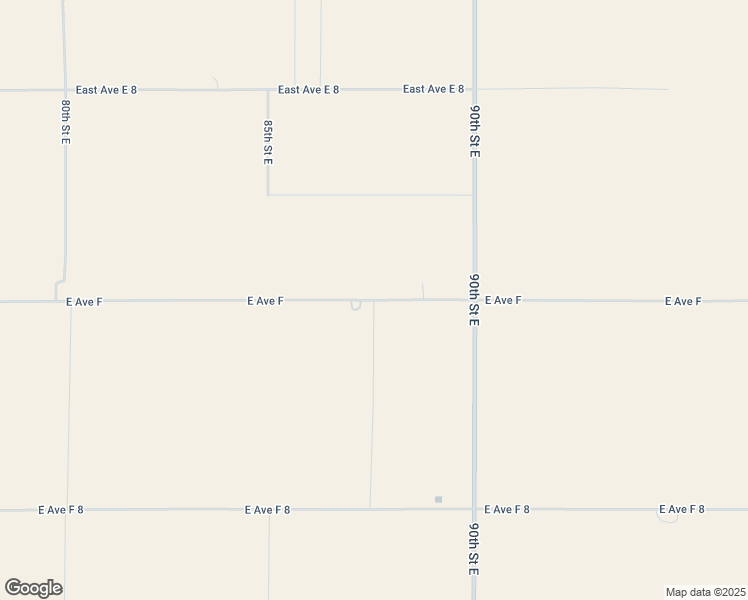 map of restaurants, bars, coffee shops, grocery stores, and more near 87th Street East in Lancaster