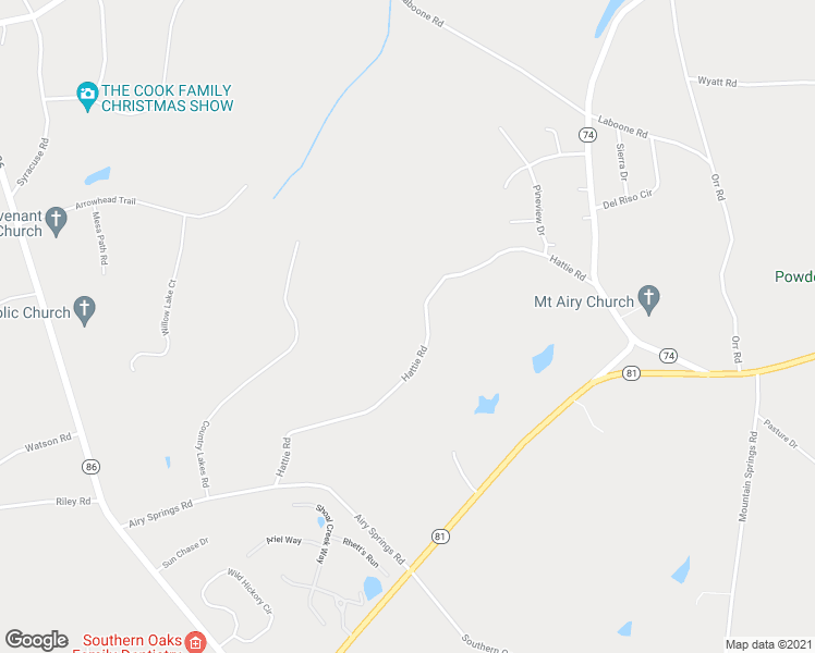 map of restaurants, bars, coffee shops, grocery stores, and more near 350 Hattie Road in Easley