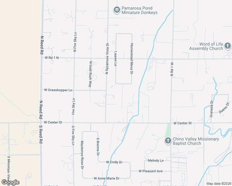 map of restaurants, bars, coffee shops, grocery stores, and more near 213 North Sycamore Vista Drive in Chino Valley