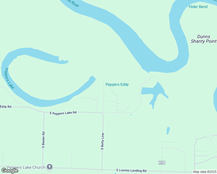map of restaurants, bars, coffee shops, grocery stores, and more near 5050 Peppers Eddy Road in De Valls Bluff