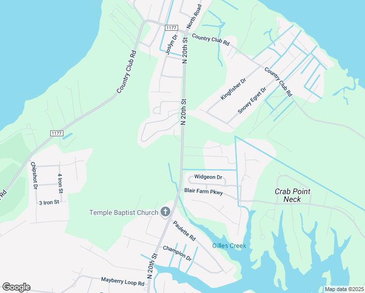 map of restaurants, bars, coffee shops, grocery stores, and more near 1722 North 20th Street in Morehead City