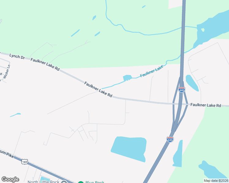 map of restaurants, bars, coffee shops, grocery stores, and more near 8113 Faulkner Lake Road in North Little Rock