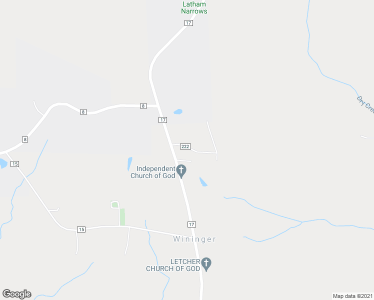 map of restaurants, bars, coffee shops, grocery stores, and more near 112 County Road 222 in Woodville