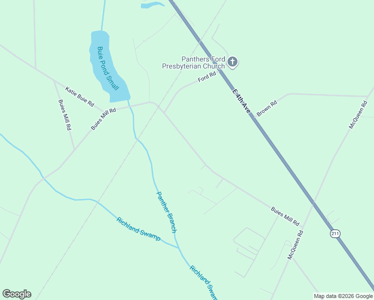 map of restaurants, bars, coffee shops, grocery stores, and more near 1800 Buies Mill Road in Red Springs