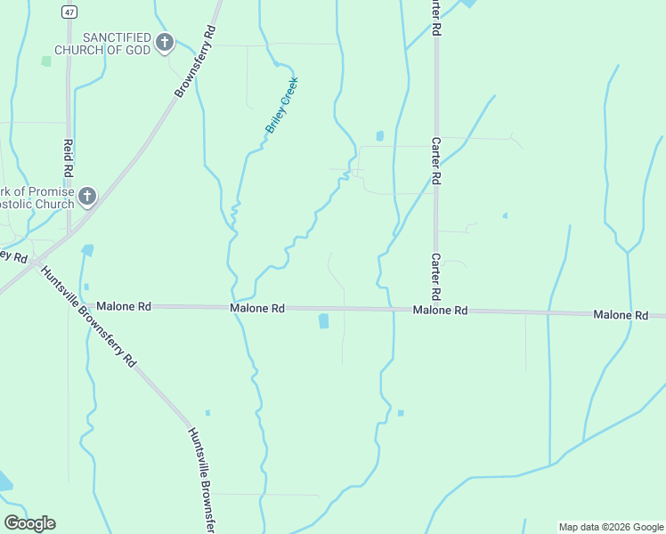 map of restaurants, bars, coffee shops, grocery stores, and more near 16695 Malone Road in Athens