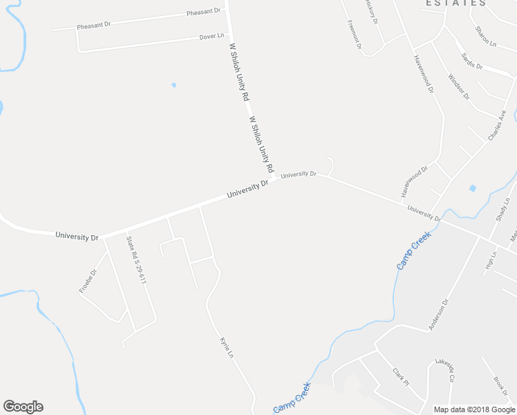 map of restaurants, bars, coffee shops, grocery stores, and more near 2421 University Drive in Lancaster