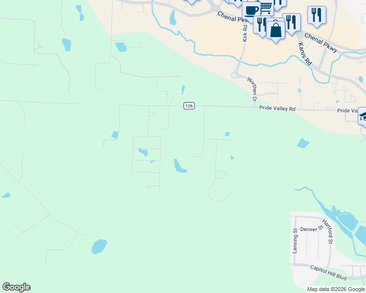 map of restaurants, bars, coffee shops, grocery stores, and more near 720 Zanzibar Street in Little Rock