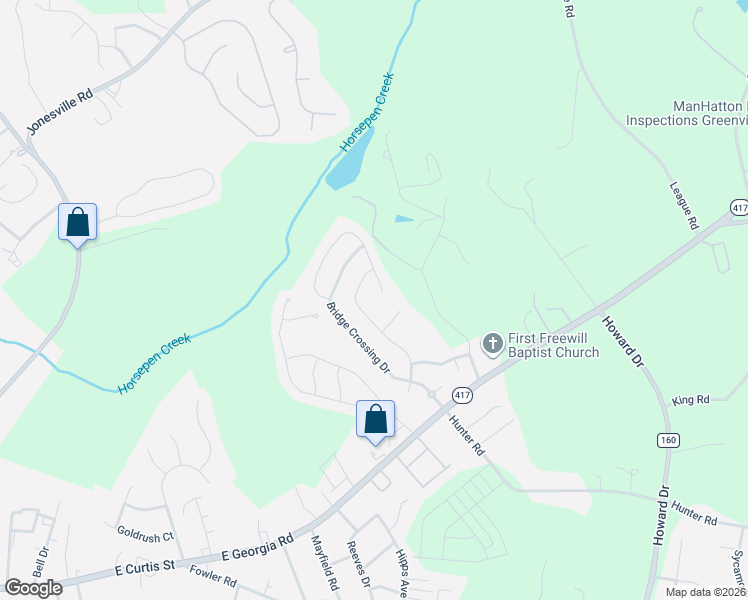 map of restaurants, bars, coffee shops, grocery stores, and more near 225 Grand River Lane in Simpsonville