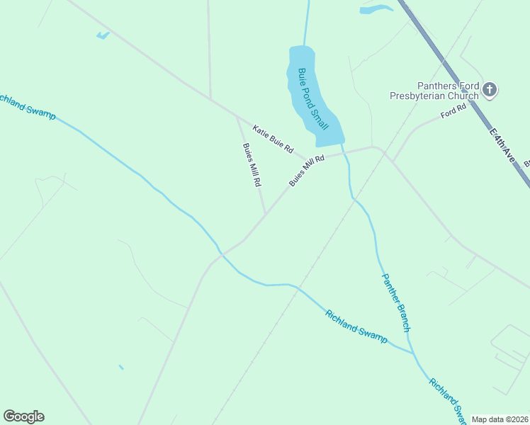 map of restaurants, bars, coffee shops, grocery stores, and more near Buies Mill Road in Red Springs