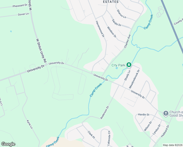 map of restaurants, bars, coffee shops, grocery stores, and more near 1643 University Drive in Lancaster