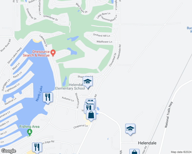 map of restaurants, bars, coffee shops, grocery stores, and more near 27388 Cloverleaf Drive in Helendale