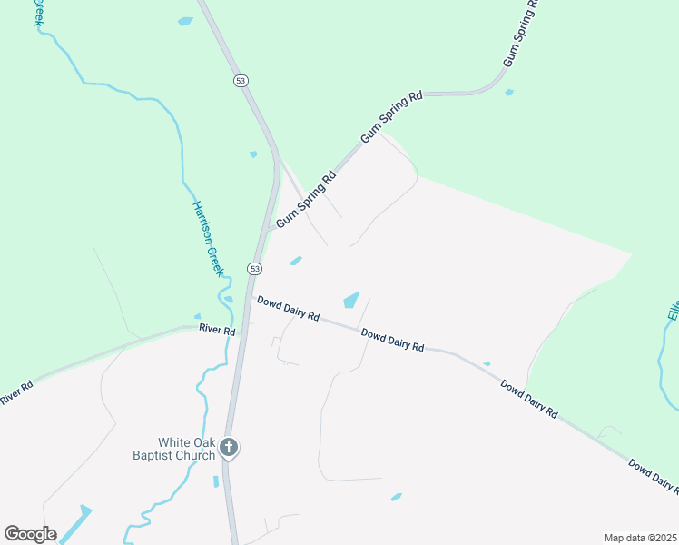 map of restaurants, bars, coffee shops, grocery stores, and more near 130 Gum Spring Road in White Oak