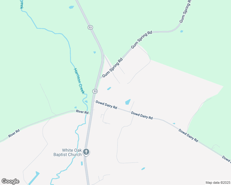 map of restaurants, bars, coffee shops, grocery stores, and more near 130 Gum Spring Road in White Oak
