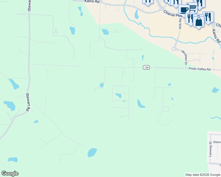map of restaurants, bars, coffee shops, grocery stores, and more near 800 Layman Lane in Little Rock