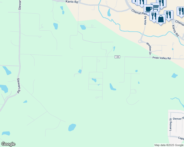 map of restaurants, bars, coffee shops, grocery stores, and more near 800 Layman Lane in Little Rock