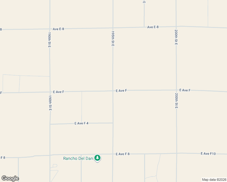 map of restaurants, bars, coffee shops, grocery stores, and more near 19500 East Avenue F in Lancaster