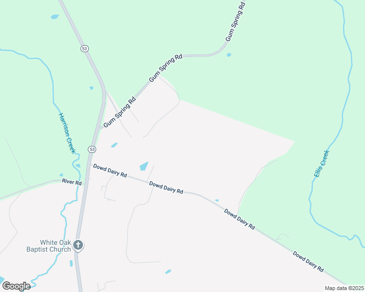map of restaurants, bars, coffee shops, grocery stores, and more near 303 Dowd Dairy Road in White Oak