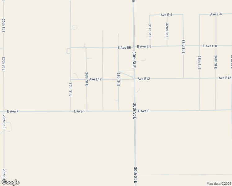 map of restaurants, bars, coffee shops, grocery stores, and more near 47703 28th Street East in Lancaster