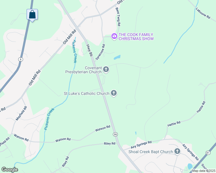 map of restaurants, bars, coffee shops, grocery stores, and more near 4418 South Carolina 86 in Easley