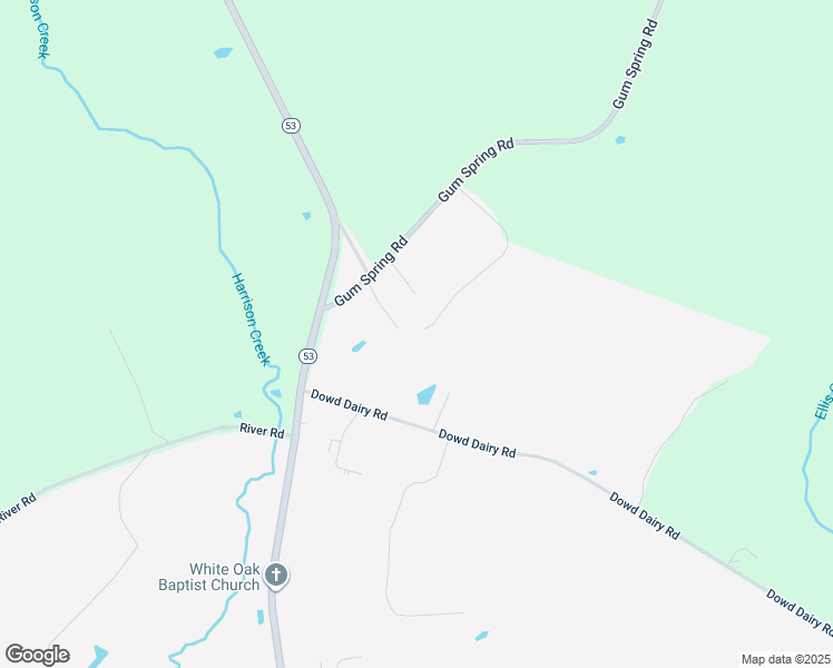 map of restaurants, bars, coffee shops, grocery stores, and more near 436 Masonry Lane in White Oak