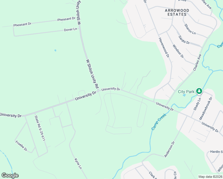 map of restaurants, bars, coffee shops, grocery stores, and more near 2322 University Drive in Lancaster