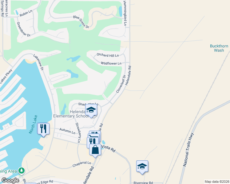 map of restaurants, bars, coffee shops, grocery stores, and more near 27468 Cloverleaf Drive in Helendale