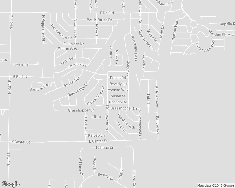 map of restaurants, bars, coffee shops, grocery stores, and more near 1850 East Susan Street in Chino Valley