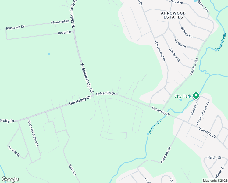 map of restaurants, bars, coffee shops, grocery stores, and more near 2322 University Drive in Lancaster