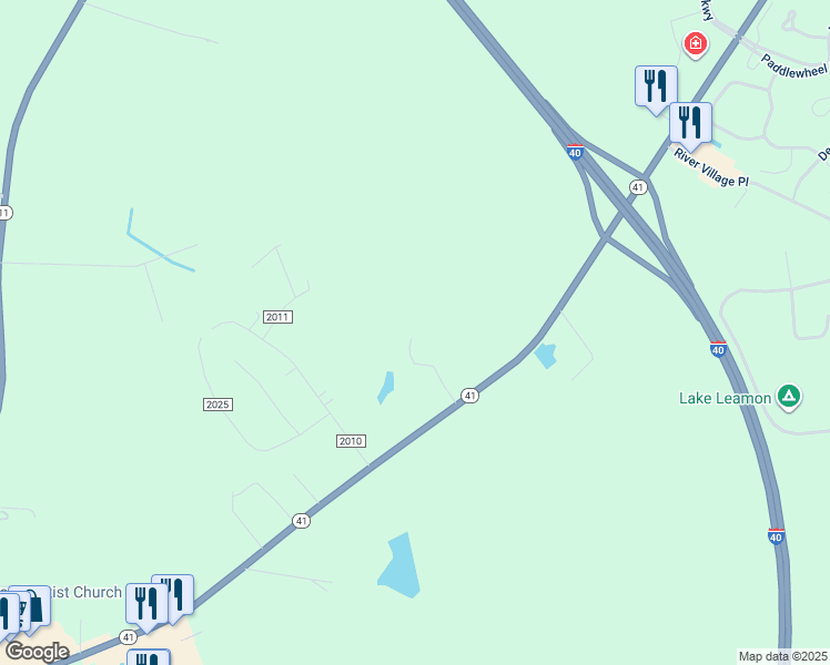 map of restaurants, bars, coffee shops, grocery stores, and more near 150 Mill Branch Ln in Wallace