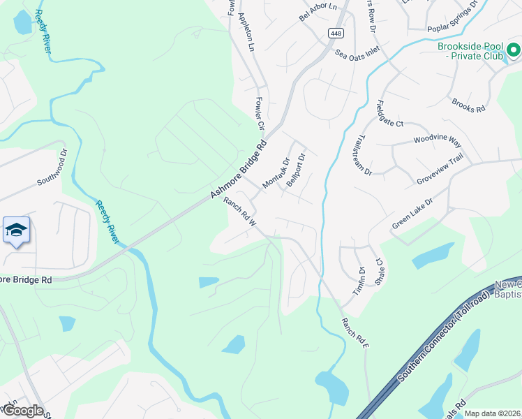 map of restaurants, bars, coffee shops, grocery stores, and more near 206 Peconic Court in Greenville