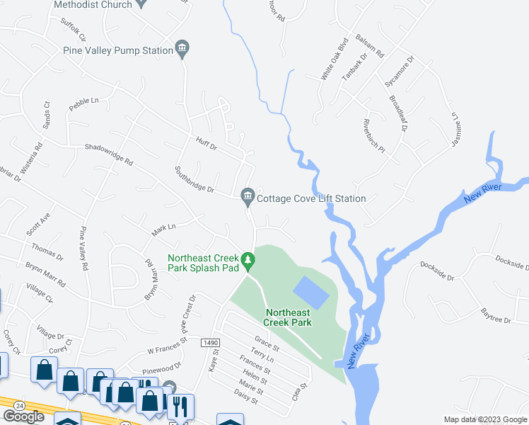 map of restaurants, bars, coffee shops, grocery stores, and more near 411 Somerset Cove in Jacksonville
