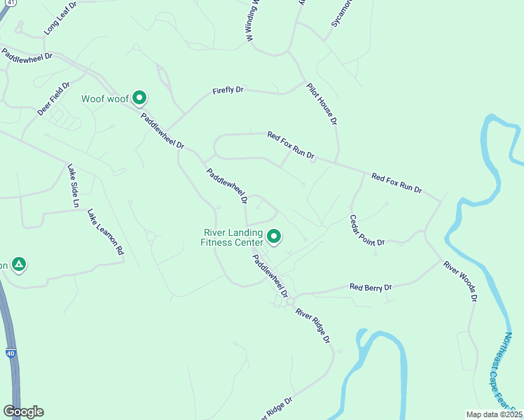 map of restaurants, bars, coffee shops, grocery stores, and more near 183 Candlewick Court in Wallace