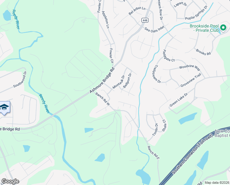 map of restaurants, bars, coffee shops, grocery stores, and more near 206 Peconic Court in Greenville