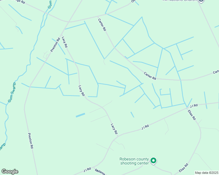 map of restaurants, bars, coffee shops, grocery stores, and more near Lacy Road in Robeson County
