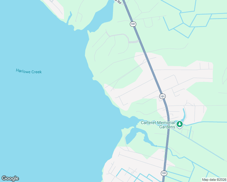 map of restaurants, bars, coffee shops, grocery stores, and more near 1021 North Carolina 101 in Beaufort