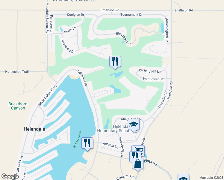 map of restaurants, bars, coffee shops, grocery stores, and more near Unnamed Road in Helendale