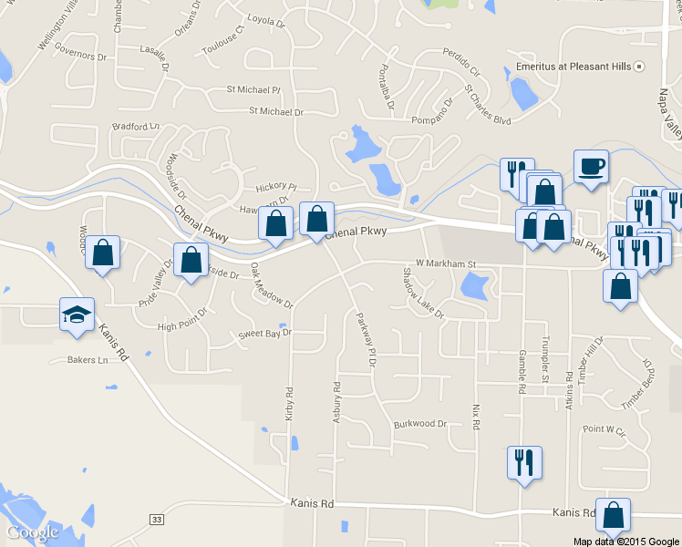 map of restaurants, bars, coffee shops, grocery stores, and more near 500 W Markham St in Little Rock