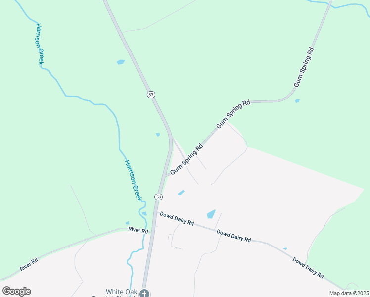 map of restaurants, bars, coffee shops, grocery stores, and more near Bethlehem Methodist Church Road in White Oak