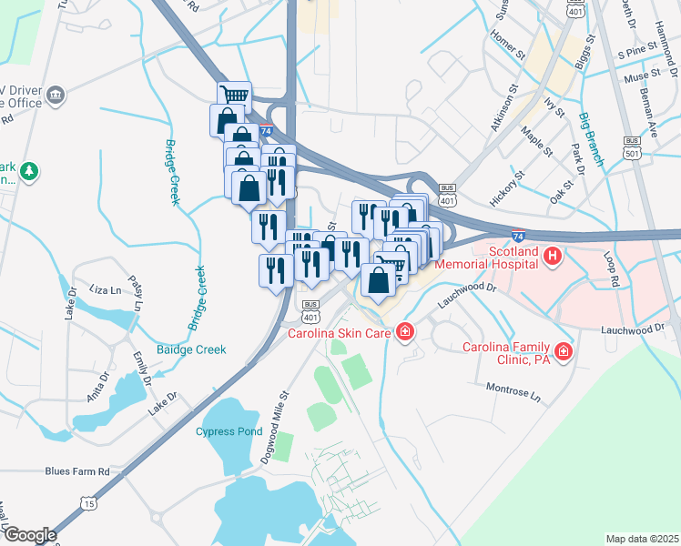 1695 South Main Street, Laurinburg NC Walk Score