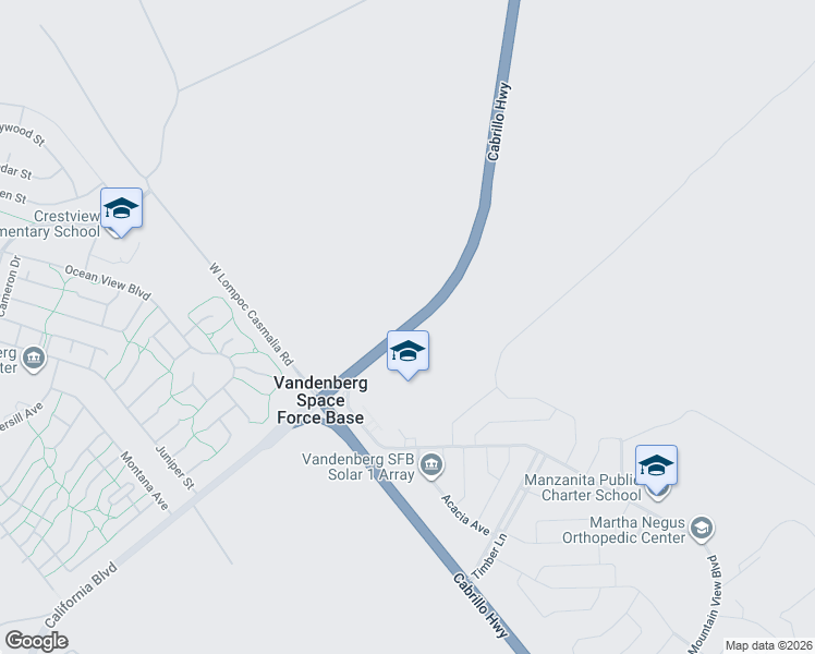 map of restaurants, bars, coffee shops, grocery stores, and more near in Lompoc