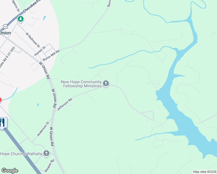 map of restaurants, bars, coffee shops, grocery stores, and more near 146 Jefferson Road in West Union