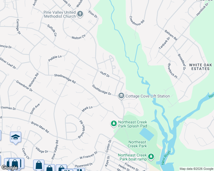 map of restaurants, bars, coffee shops, grocery stores, and more near 105 Fieldgate Drive in Jacksonville